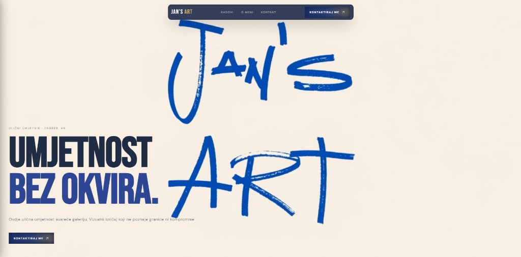 Jan's Art — unikatni vizualni identitet, kaligrafija i murali