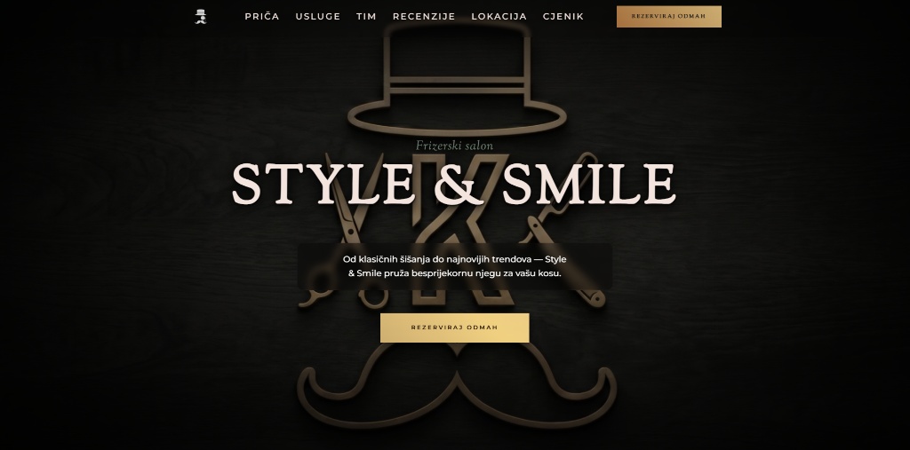 Style & Smile brijačnica — premium responzivni web dizajn i rebrand